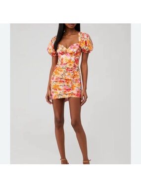 corset peplum mini dress Ice Blue 3D Floral _label_Hot 5:5 Elevate your wardrobe with ASOS EDITION long sleeve